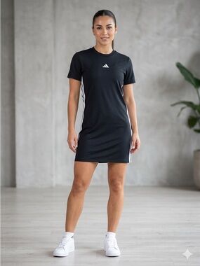 adidas | Dresses | Adidas Black Bodycon Midi Dress With Raglan Sleeves |  Poshmark
